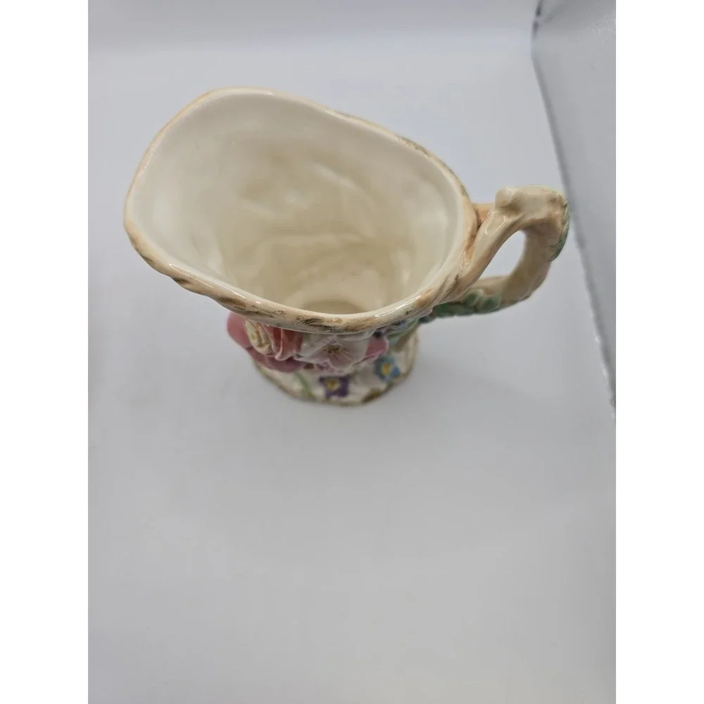 FITZ AND FLOYD Woodland Spring Sugar Bowl & Creamer Set w/lid & spoon